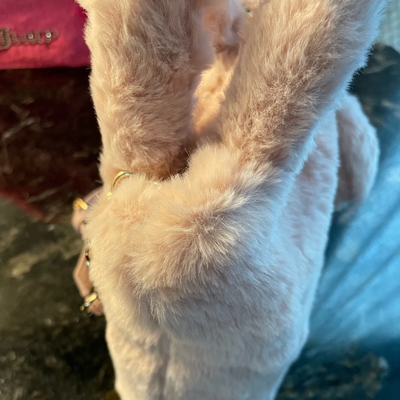 Fuzzy Juicy Couture Dusty Blush Mini Tote - Picture 11 of 11